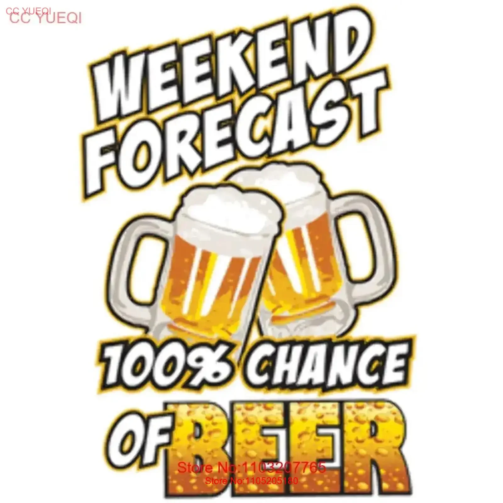 Adult DryBlend T Shirt WEEKEND FORECAST 100 CHANCE OF BEER HUMOR NOV vintage Washed Breathable Unisex Slightly Stretched