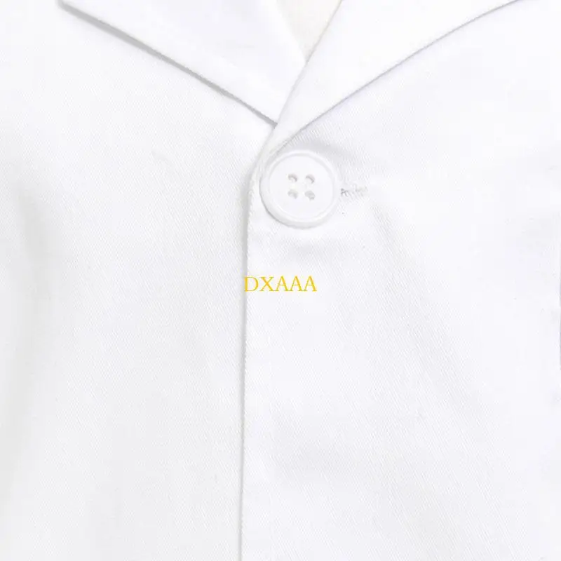 DXAA Childrens Doctor Branco Casaco Doctors Uniformes Finquena Tamanhos Algodão Respirável e respirável para meninos e
