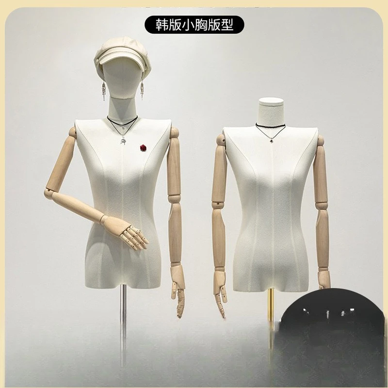 Hanban Clothing Store Model Props Female Half Body Showcase Table Body Display Stand Right Angle Shoulder