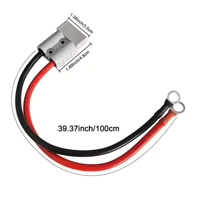 

Anderson Connector Cable, 8AWG Specification Line | Simple and Quick Connection, Connector Plug for Battery Power Plug,
