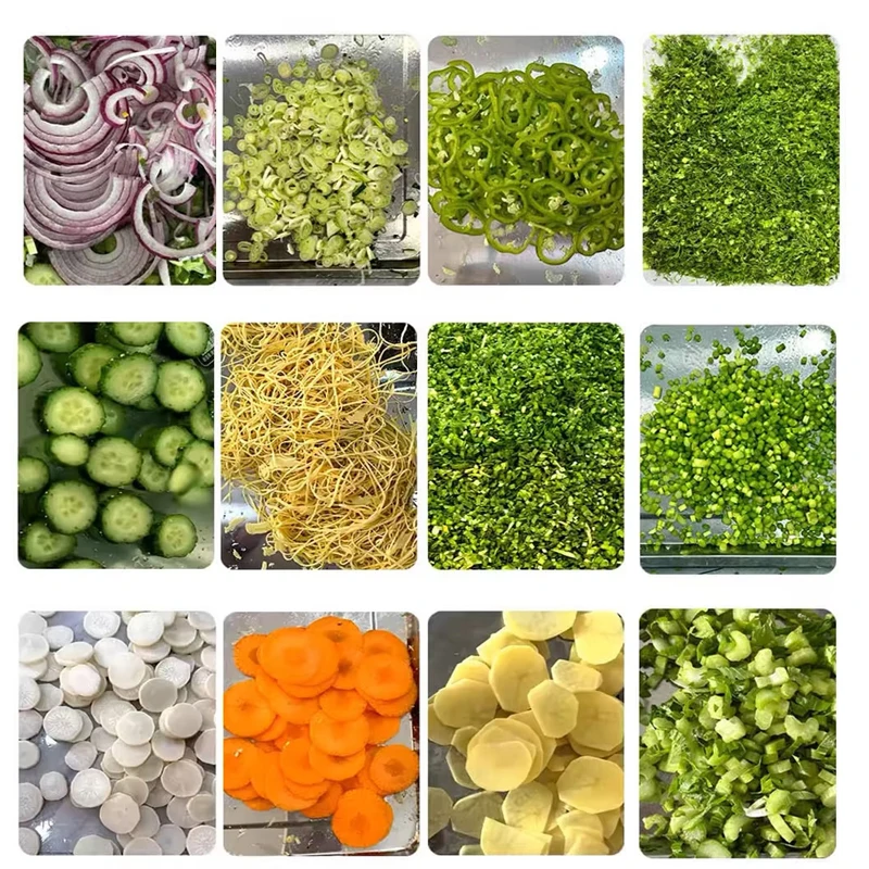 Automatic Multifunctional Motor Vegetable Processing Machinery With Dicing Slicing Cutting Functions For Snack Food Factor