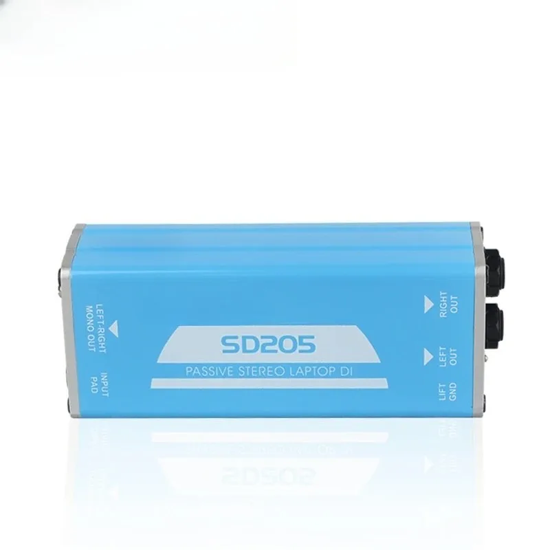 SD205 Passive Direct Box Stereo DI Box Convert Unbalanced To Balance Audio Signal Processor