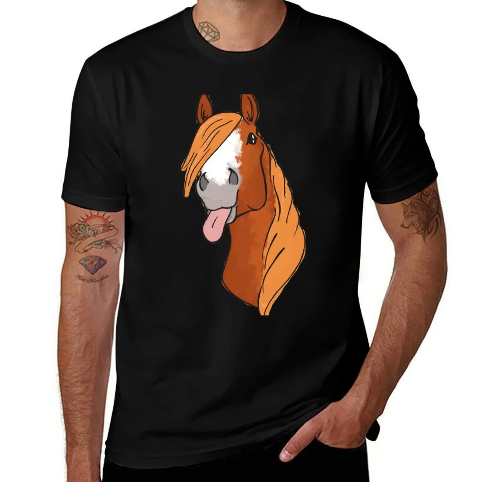 Sassy Mare T-Shirt Simple Casual Short Sleeve Cotton T-Shirt