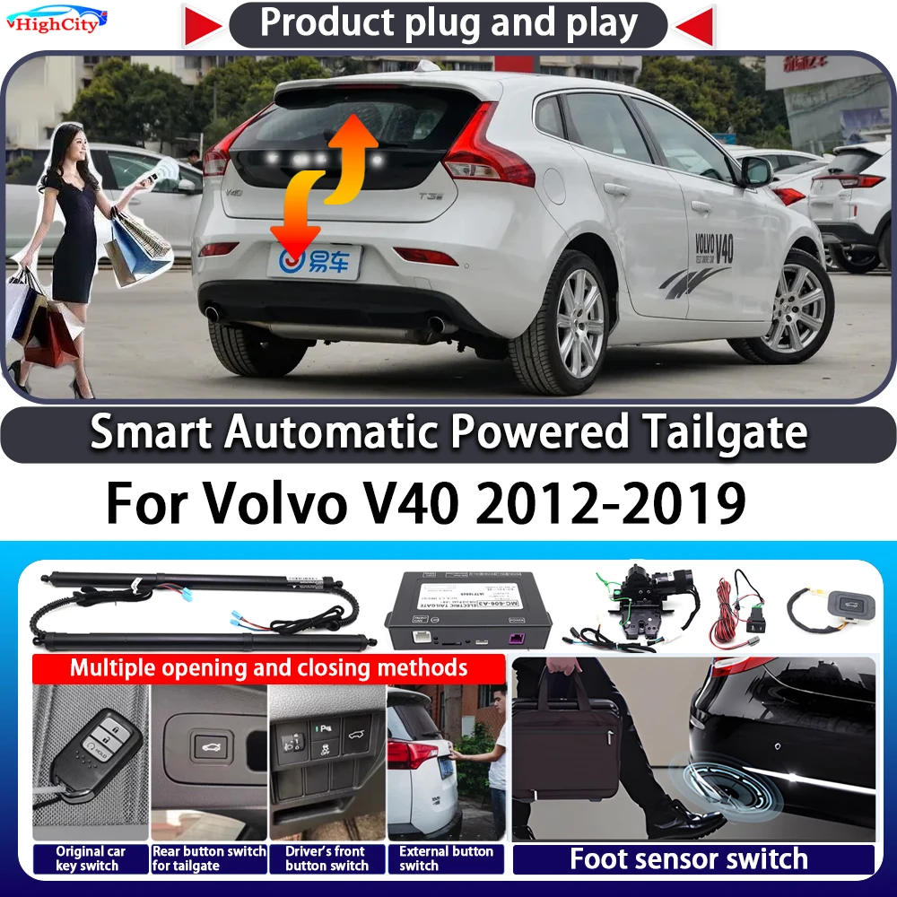 

For Volvo V40 2012-2019 OEM Smart Automatic Powered Tailgate Key Control Trunk Lift Close Kit Electric Power Tailgate