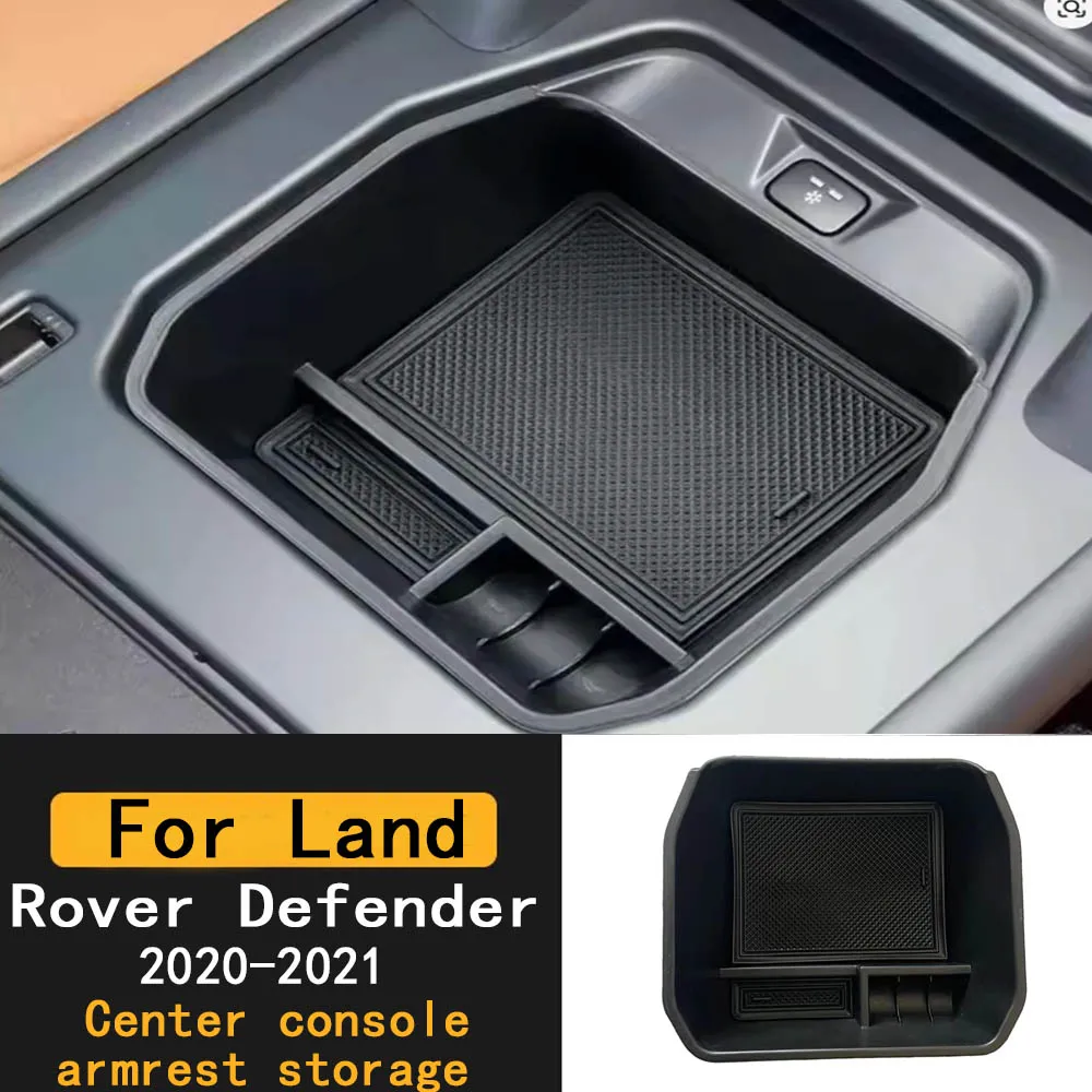 

For Land Rover Defender 2020-2021 Interior Accessories 1Pcs Black Car Central control armrest box storage box fit