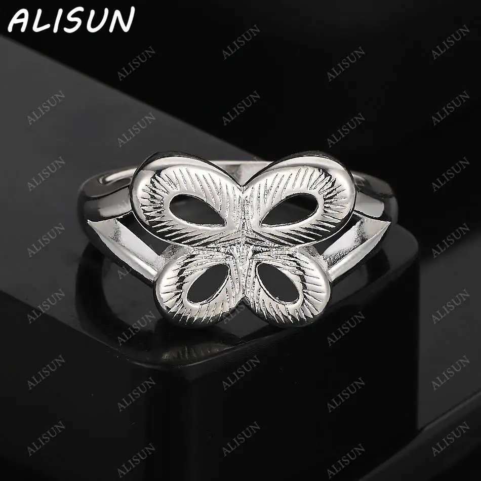 ALISUN 925 فضة حجم 7-10 فراشة خاتم للنساء نعمة مجوهرات الاتجاه المألوف هدايا حفلة عيد ميلاد