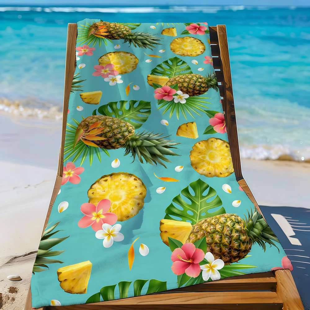 Pineapple Print Towel Quick Drying Beach Towels Are Suitable For Swimming Pools Camping Yoga And The Gym
