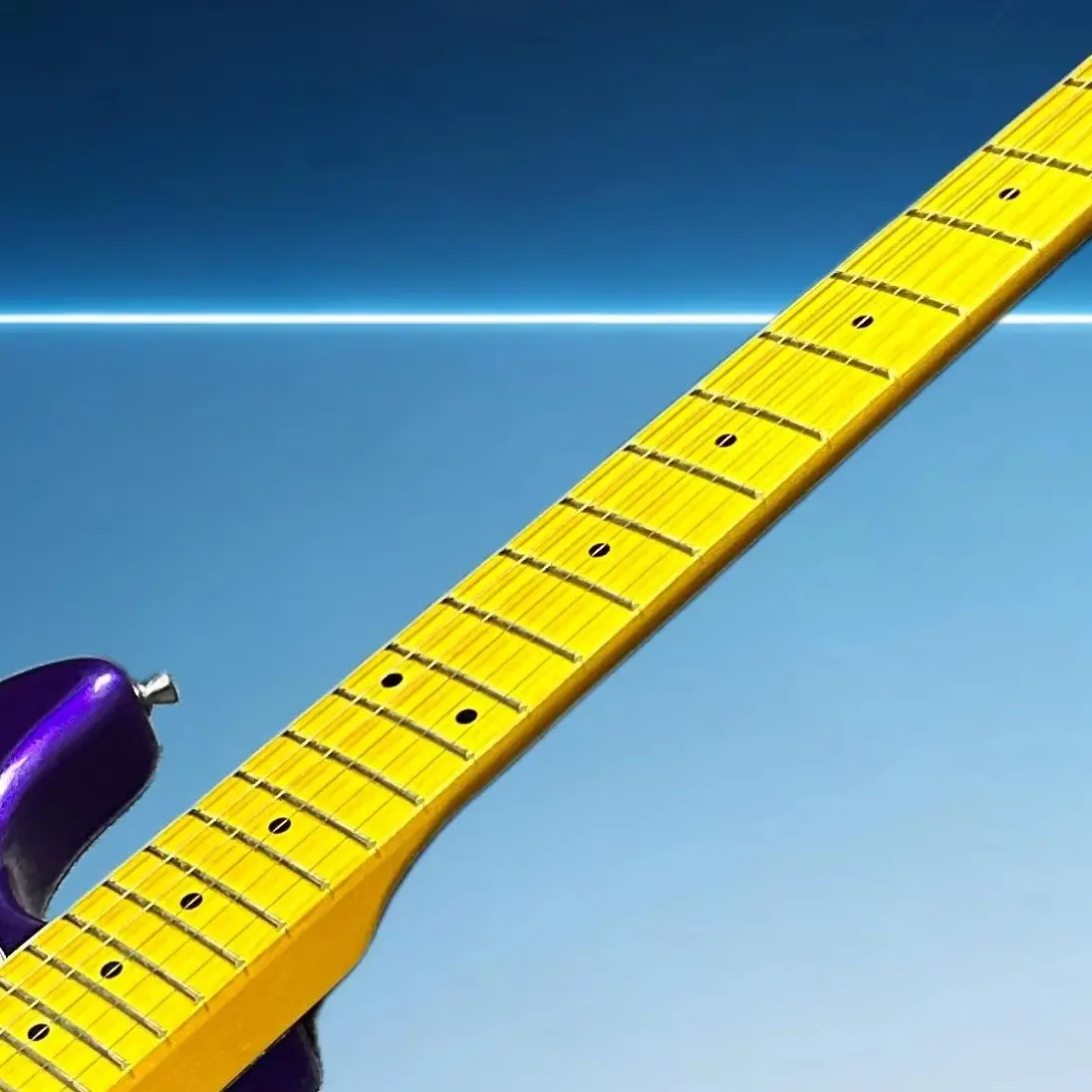 Hot Sale FST Metallic Purple Electric Guitars Mahogany Body Maple Fretboard view 4