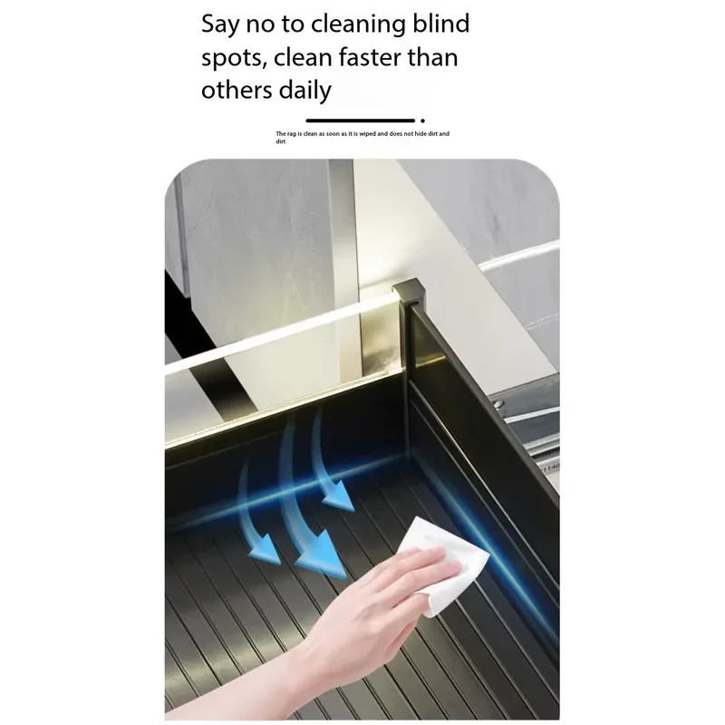 Bulk Custom Pull-out Built-in Metal Dish Rack-Soft Close Silent Slide Nanometer Electroplating Basket Drawers