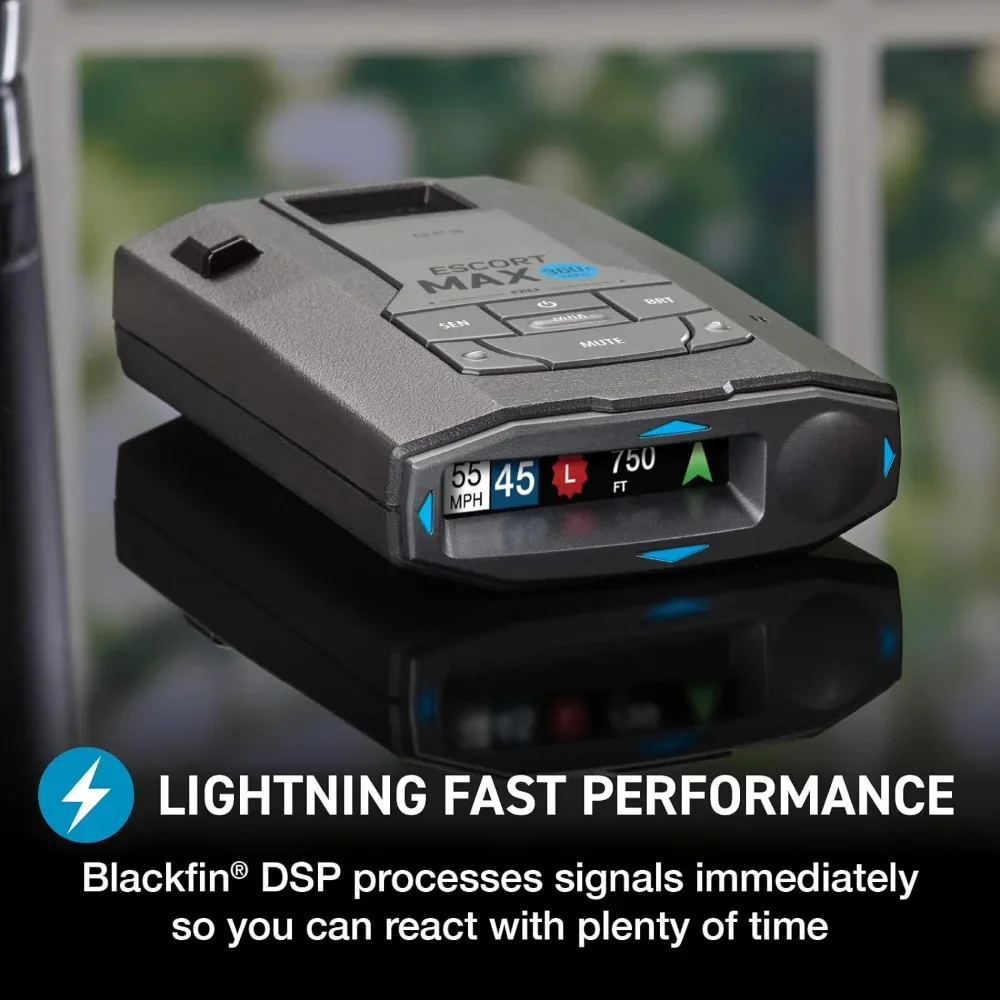 Laser Radar Detector - Dual-Band Wi-Fi and Bluetooth Enabled, 360° Directional Arrows, Exceptional Range