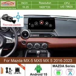 Android 15 Car Radio For Mazda MX-5 MX5 MX 5 2016-2023 with Adapter Multimedia Video Player Stereo Navigation GPS Navigator