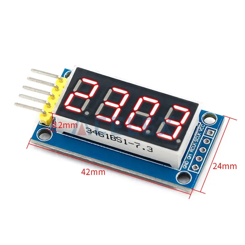 4 Bits 4bit Digital Tube LED Display Module Red Four Serial forArduino 595 Driver image 4