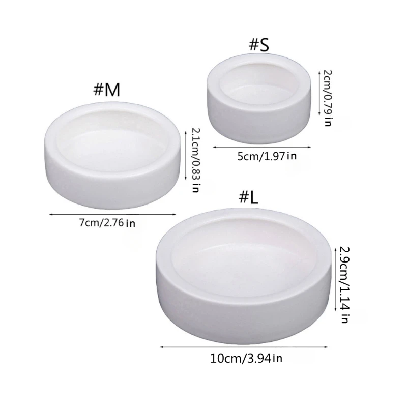 Reptile Food Bowl Anti-Escape Ceramic Feeder Dish Reptile Water Bowl for Hermit Crab Leopard Gecko Chameleon Corn Snake Yunliwei