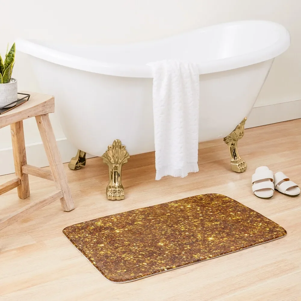 

Glitter Gold Bath Mat Absorbent Bathroom Household Items Things For Bathroom Floors Mat