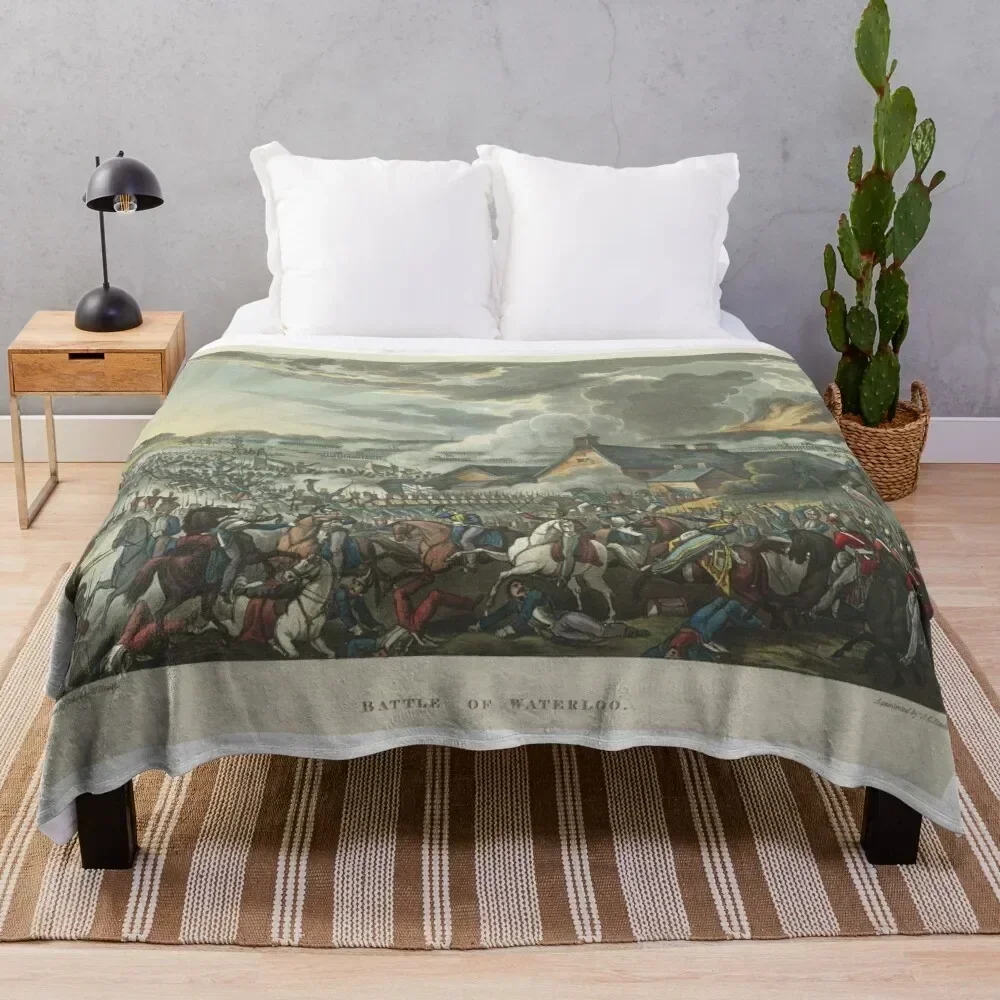 

The Battle of Waterloo - La Haye Sainte & Hougoumont Throw Blanket Flannel Fleece Soft Warm Throw Blanket