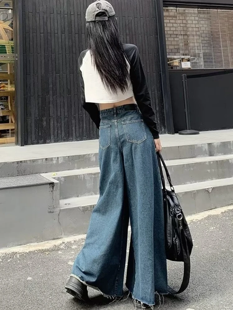 S-5XL Jeans Women Vintage Harajuku High Street Summer Baggy All-match Hotsweet Korean Style Denim Trousers Y2k Popular College