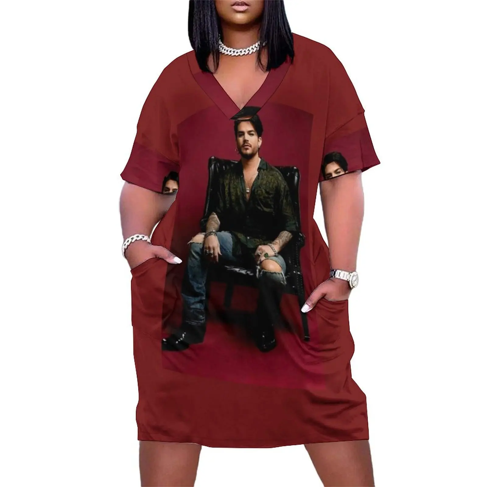 

Hot Adam Lambert Loose Pocket Dress cute dress long dress women summer women's 2025