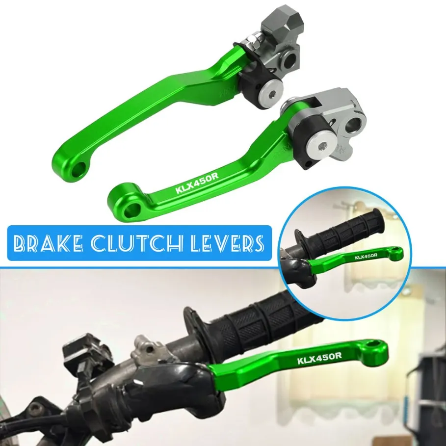 คันโยกคลัทช์เบรก CNC สำหรับคาวาซากิ KLX450R klx 450 R klx450r 2008-2015 2014 2013 2012 2011 2010 2009รถจักรยานยนต์