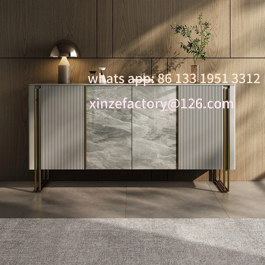 

Customizable Cabinet Italian Slate Simple Dining Side Cabinet Entrance Door Living Room Storage Decoration Cabinet Household