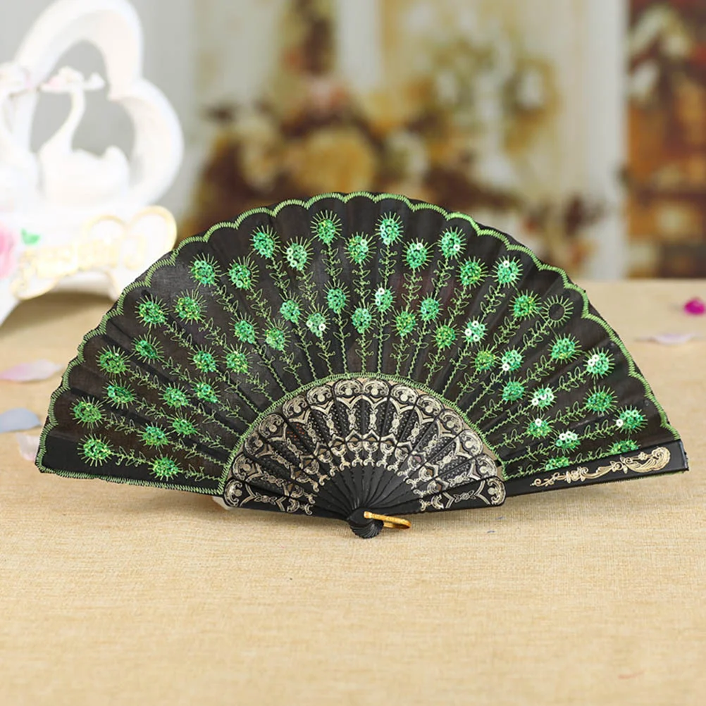 Fold Vintage Bride Hand Fan Fans Handheld Handmade Decorative Folding for Women