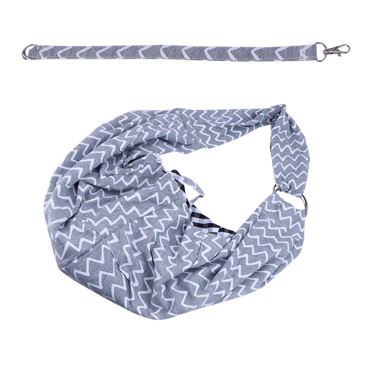 

Pet Carrier Bag Portable Pet Carrier Practical Sling Carrier Pet Shoulder Bag for Outdoors Sports (Wave Pattern, Light Grey)