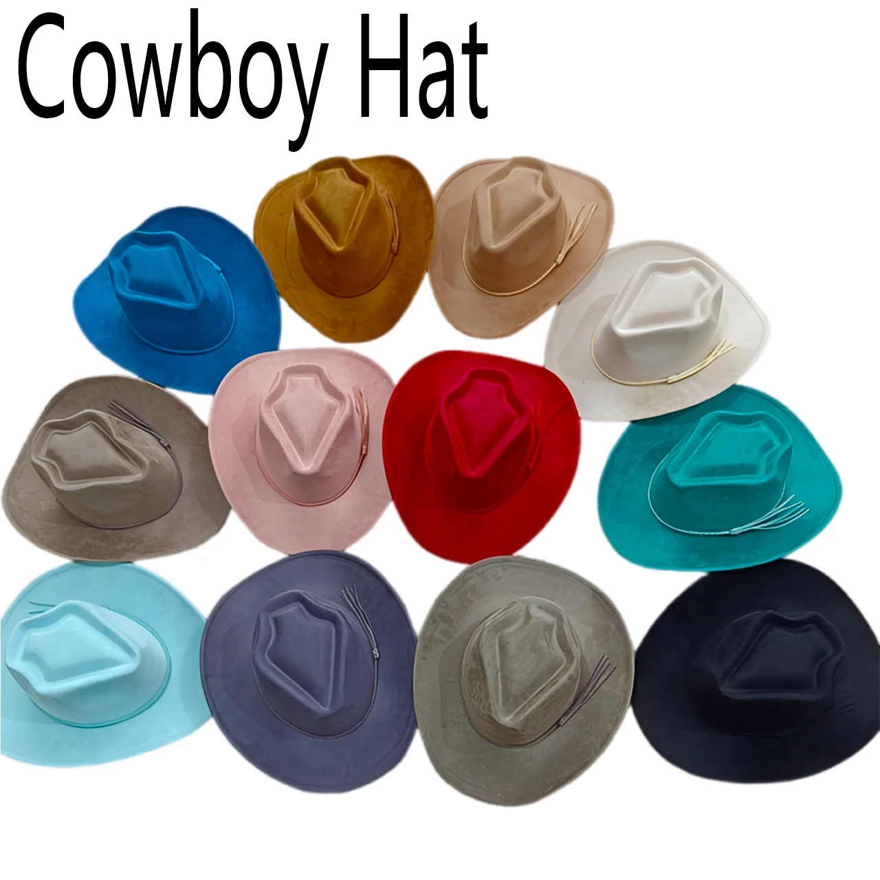 Western-Cowboyhut, veganer Wildlederhut, Jazz-Panama-Hut, Unisex-Damenhut, Cowboyhut mit breiter Krempe, Damenhut, кепка женская