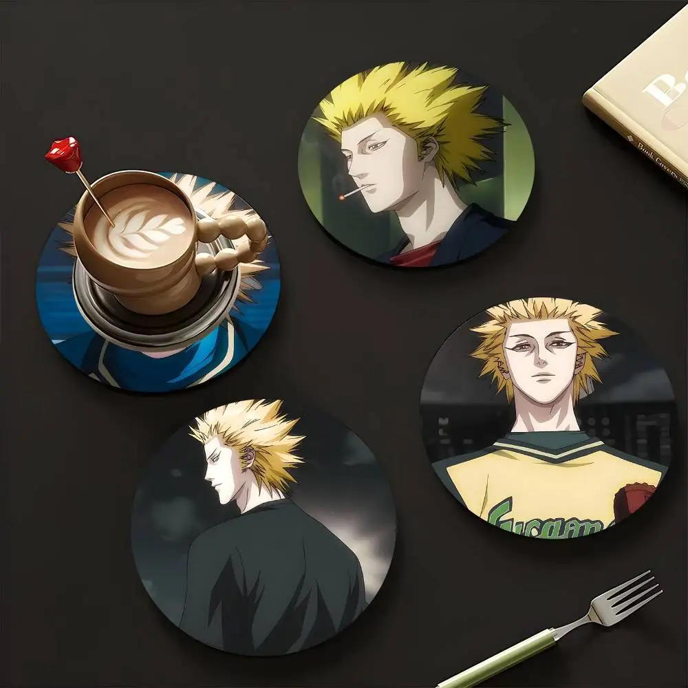 1pc Toua Tokuchi Anime Characters Wooden Coaster Colour Printing Cup Mat Home Desk Decoration Gifts