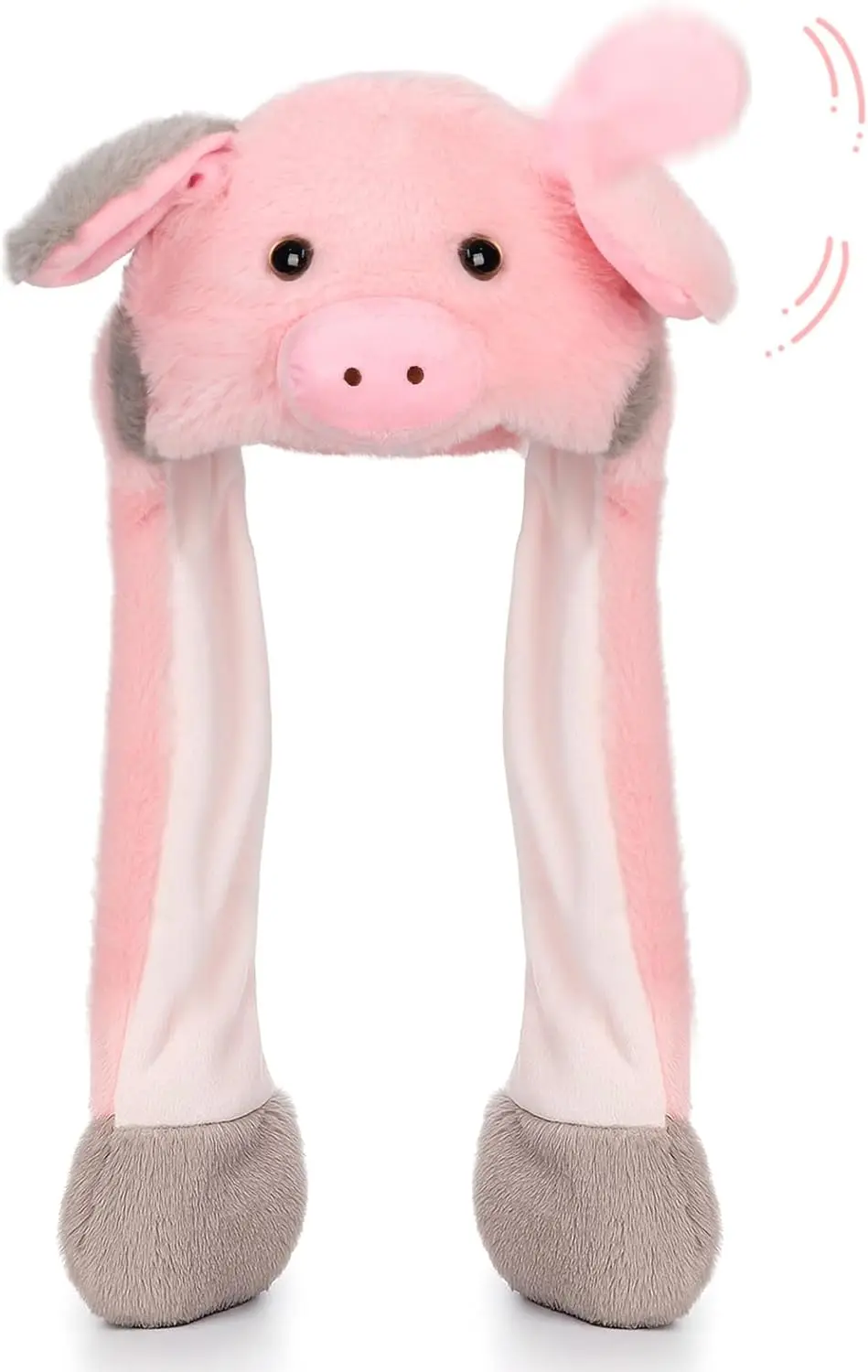 

Funny Animal Hat with Moving Ears Jumping Pop Up Beating Plush Cap Cosplay Dress Up Crazy Gift for Kids Adults