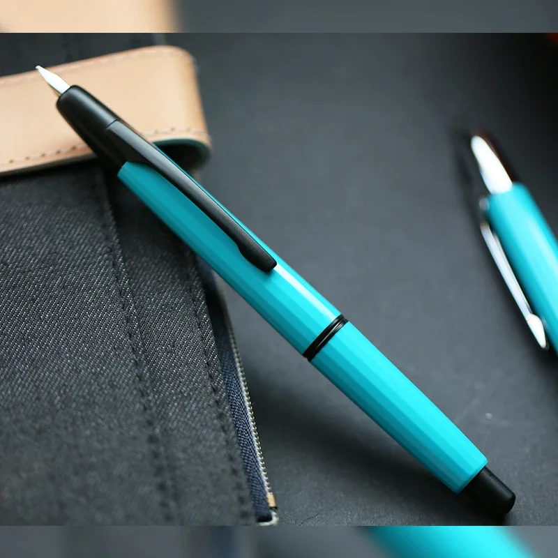 Mjohn a2プレス万年筆ブラッククリップ格納式リーフペン樹脂インクペンコンバーターフィースクール用品ライティングインクペン