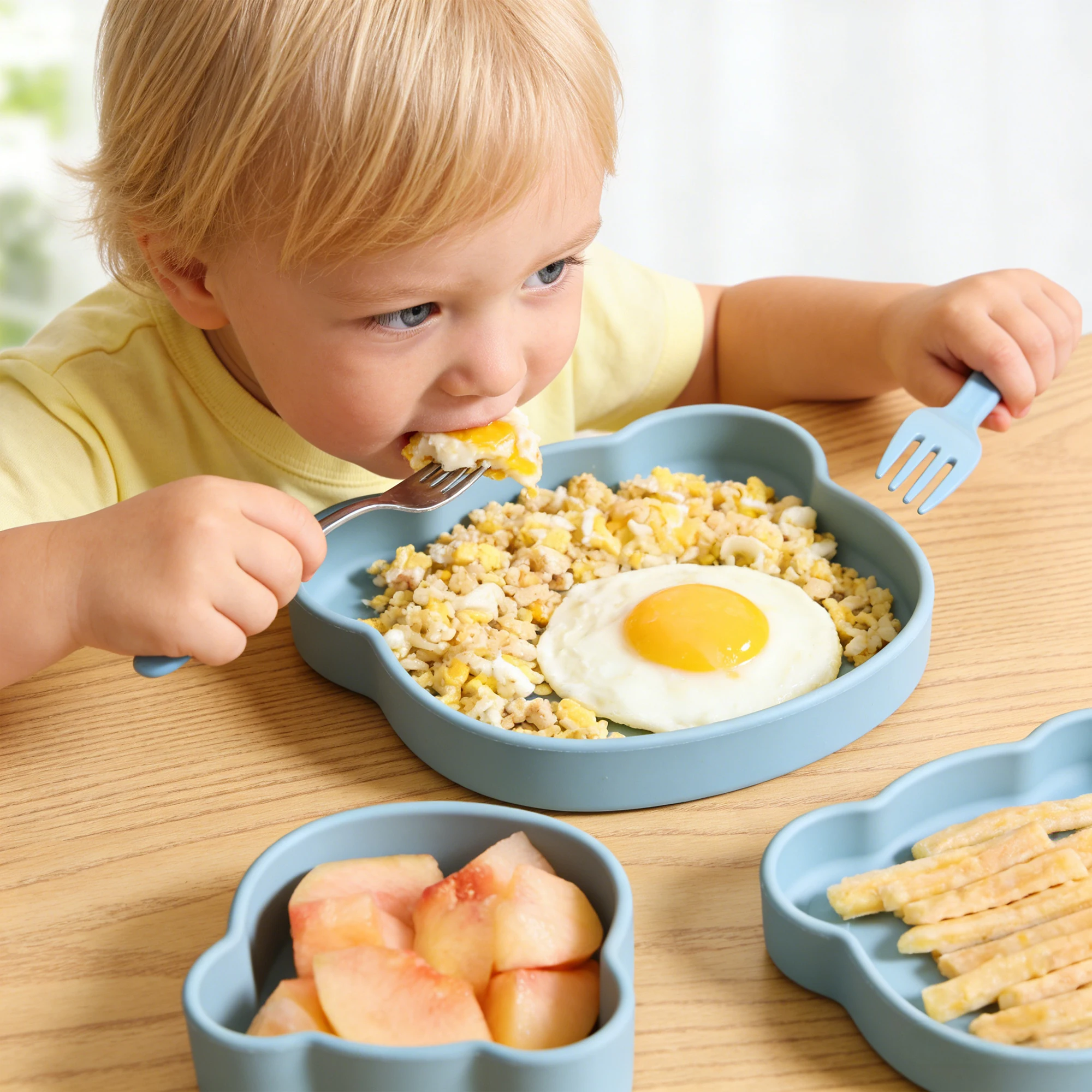 Cartoon Silicone Toddler Plate - Baby Food Chart 评论和价格