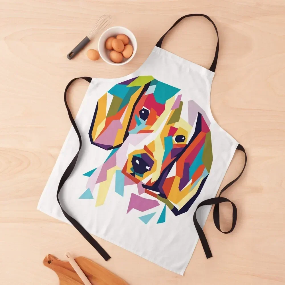 

Beagle Watercolor - Beagle puppy Apron Waterproof Kitchen Woman barber men Kitchen Items Apron