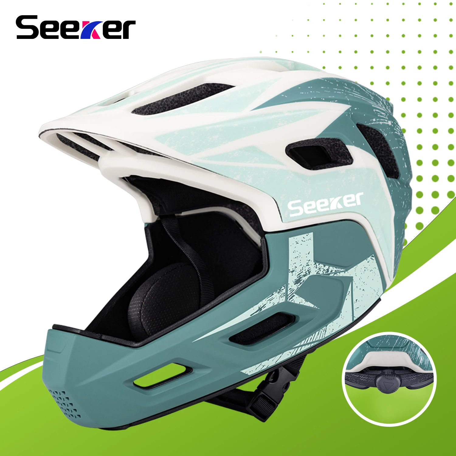 UMUSEEKER Children's Bicycle Riding Full-Face Helmet for Boys and Girls Balance Car Safety Helmet Baby Riding Protective Helmet