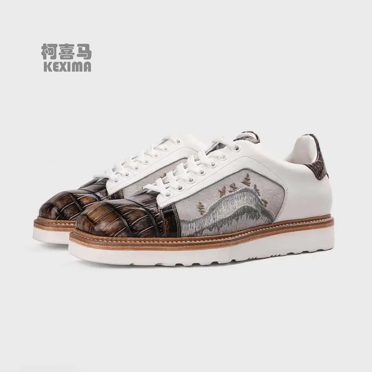 shenzhuangsanbao new arrival men casual shoes male crocodile shoes leisure men fashion