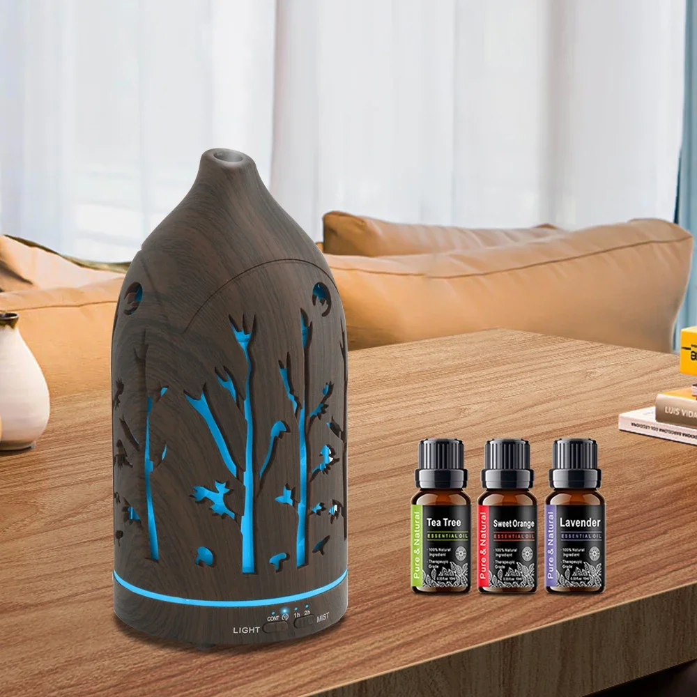 Aromatherapy Experience 7 Color LED Diffuser with Auto Shut Off & 3 Oils