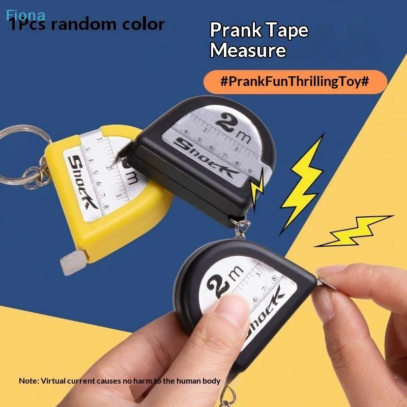 ✔Creative Electric Shock Tape Measure Prank Toy No Measuring Function Funny Joke Gadget For April Fools Party Gifts