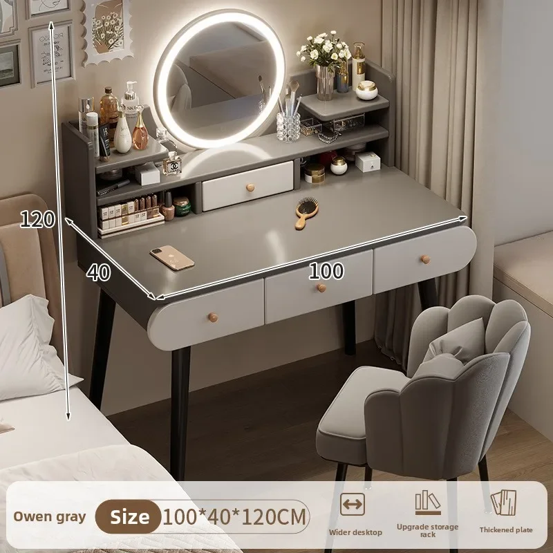 Classic Dresser, Chest, Integrated Bedroom, Multi-pump With Makeup Mirror, Table, Studio Storage Cabinet, Makeup Table image 5