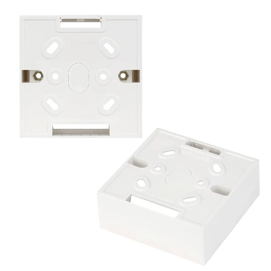 86 Type Wall External Mounting Box ​Wall Socket Cassette Fire Resistant PVC Materials 2 Modes for Wall Light Switch and Socket