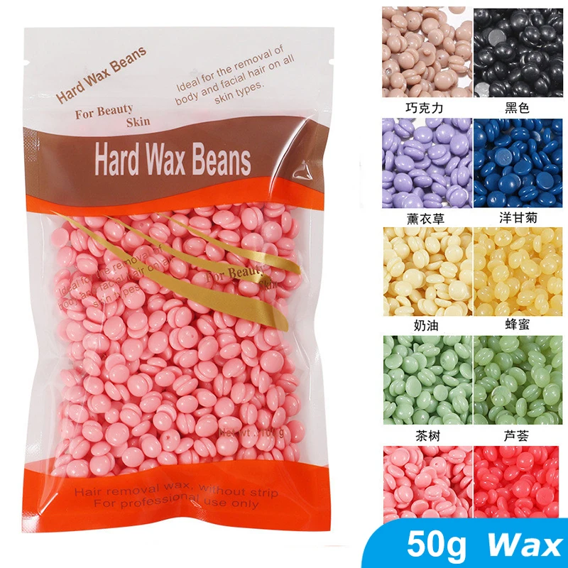 

50 г твердые восковые бобы для удаления волос, европейский бразильский жемчуг для подогрева воска, восковые бобы для нагревателя воска