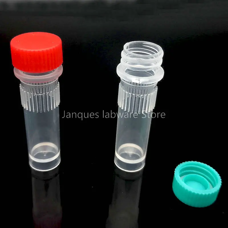 Tubes de congélation PP de laboratoire sans échelle, bouchon en silicone universthread, document aléatoire, CrMongolia, d\'extraction d\'échantillon,