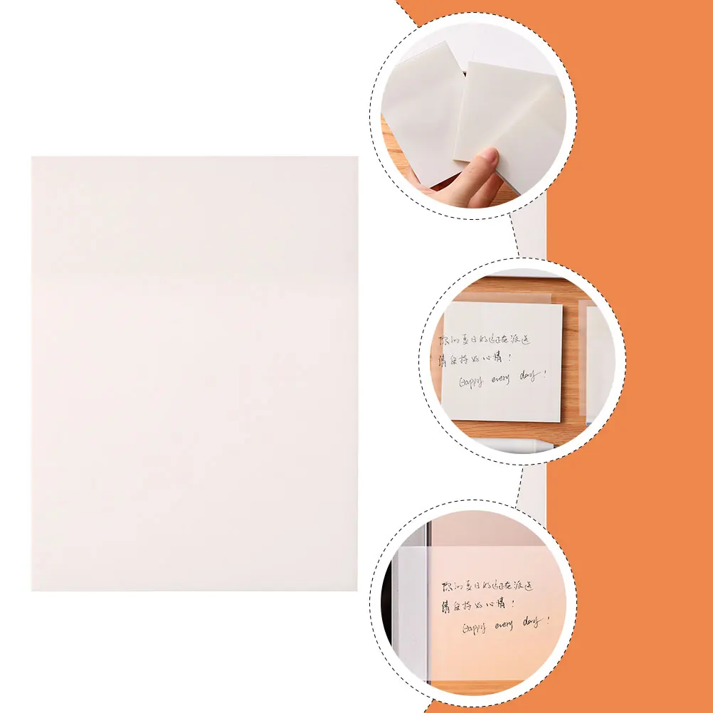 

5 Pcs Waterproof Note Stickers Transparent Memo Papers Notes Sticky Student Stationery Posted Office Message