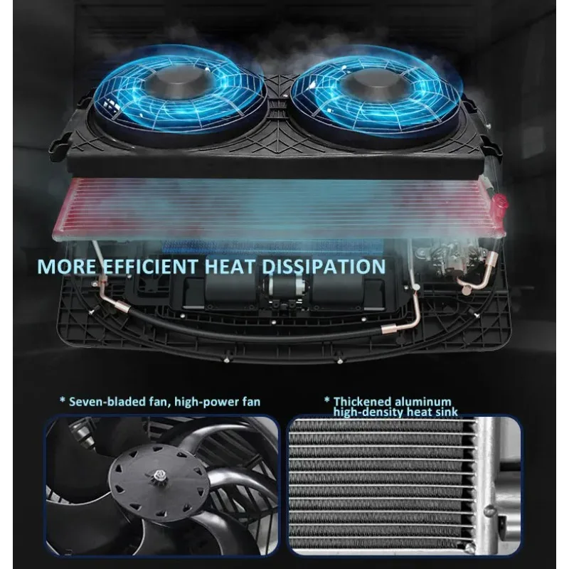 12 فولت الكهربائية على السطح RV العاكس ضاغط 24 فولت المقصورة وقوف السيارات شاحنة قافلة مكيف الهواء 12 فولت #6
