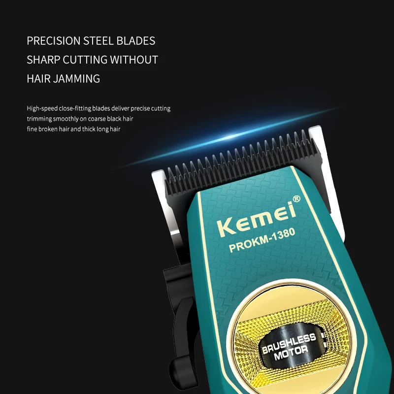 Kemei 1380 Hair Cutting Machine Professional 8000 Rpm Hair Clippers Rechargeable Clippers Barber Kemei New Arrivals