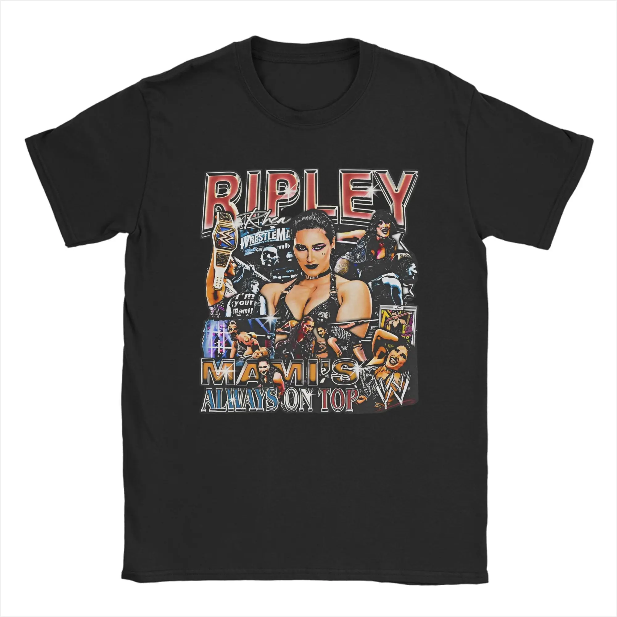Casual T-Shirt Summer Rhea Ripley Popular T-Shirts Professional Wrestler Pure Cotton T Shirt for Male Y2K Short Sleeve Top Tees
