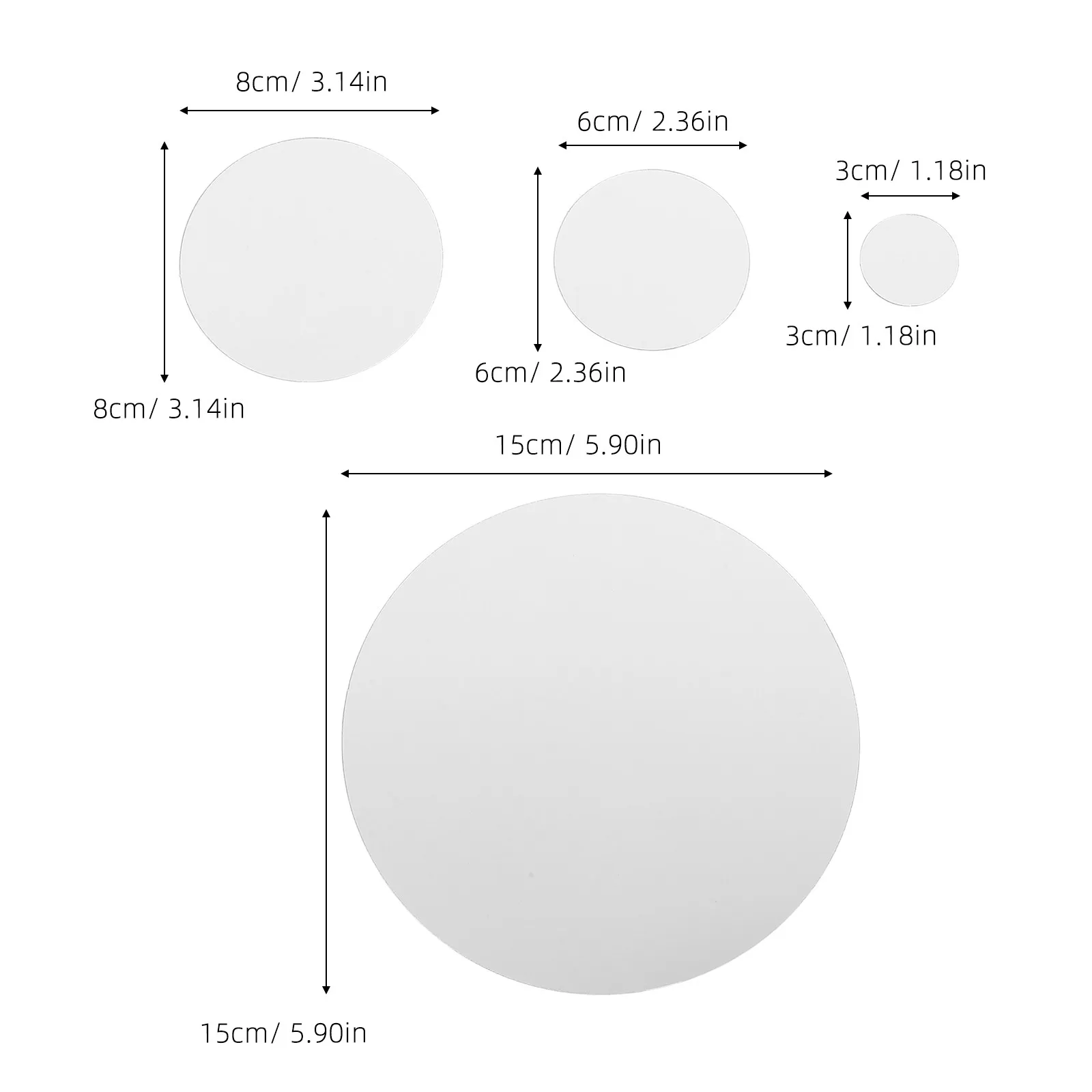 52Pcs Acrylic Round Mirror Wall Stickers Frameless Assorted Sizes Self Adhesive Reflective Decor for Bedroom Living Room