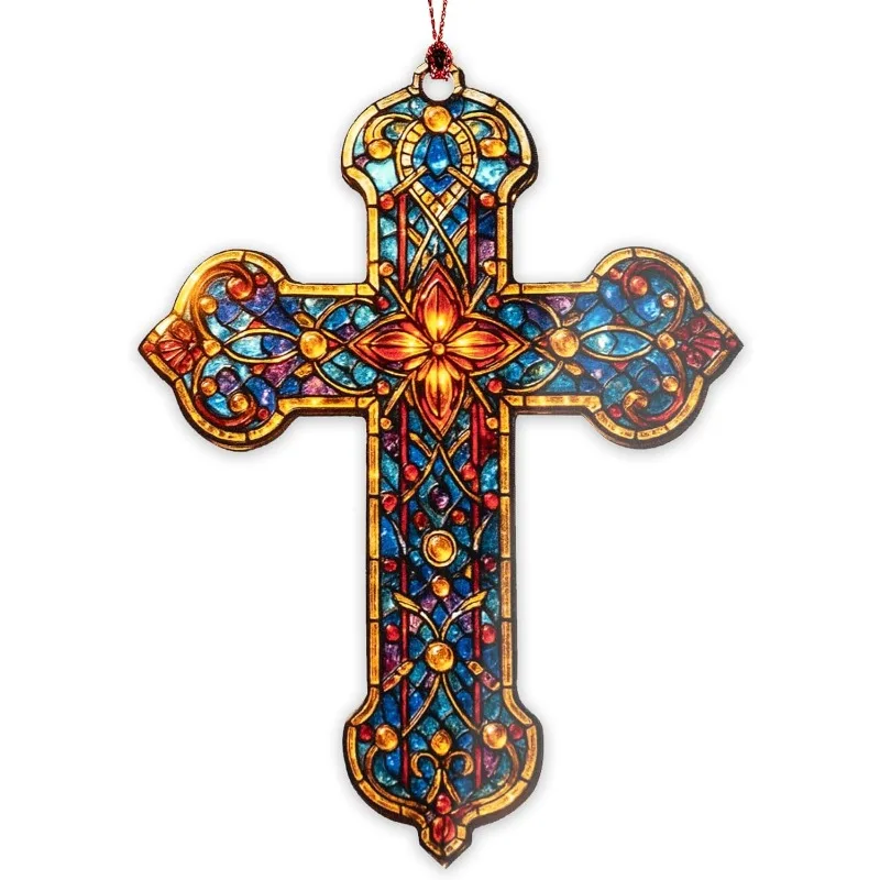 

Рождественский крест, христианский рождественский декор для мужчин и женщин, религиозные подарки для пасха и украшения рождественской елки, Рождество