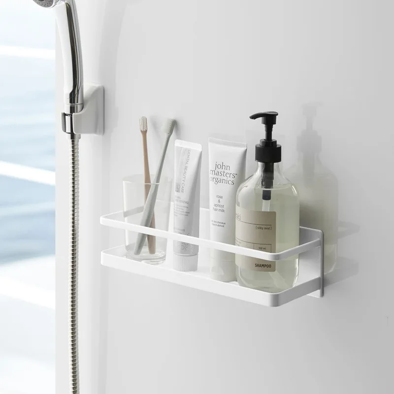 No Drill Bathroom Storage Rack, Multi-purpose Wall Organizer for Kitchen & Bathroom