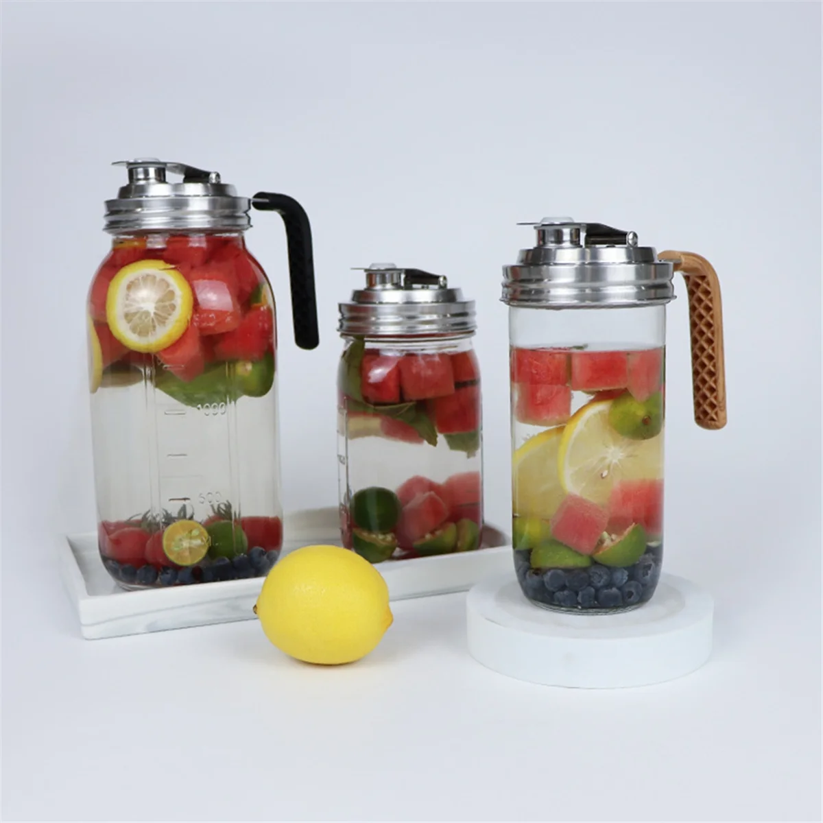 2 قطعة جرة ميسون واسعة الفم الفولاذ المقاوم للصدأ صب غطاء صنبور ، أغطية جرة ميسون قابلة لإعادة الاستخدام لبرطمانات ميسون واسعة الفم