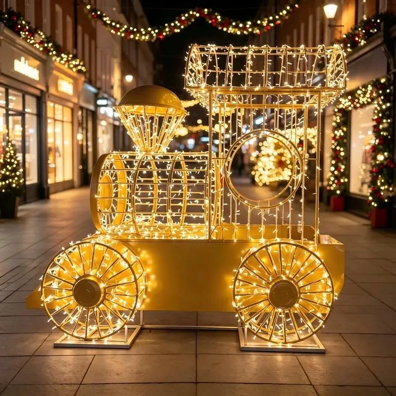 IP65 outdoor custom LED pattern sculpture light acrylic frame landscape festival decoration urban festival light show