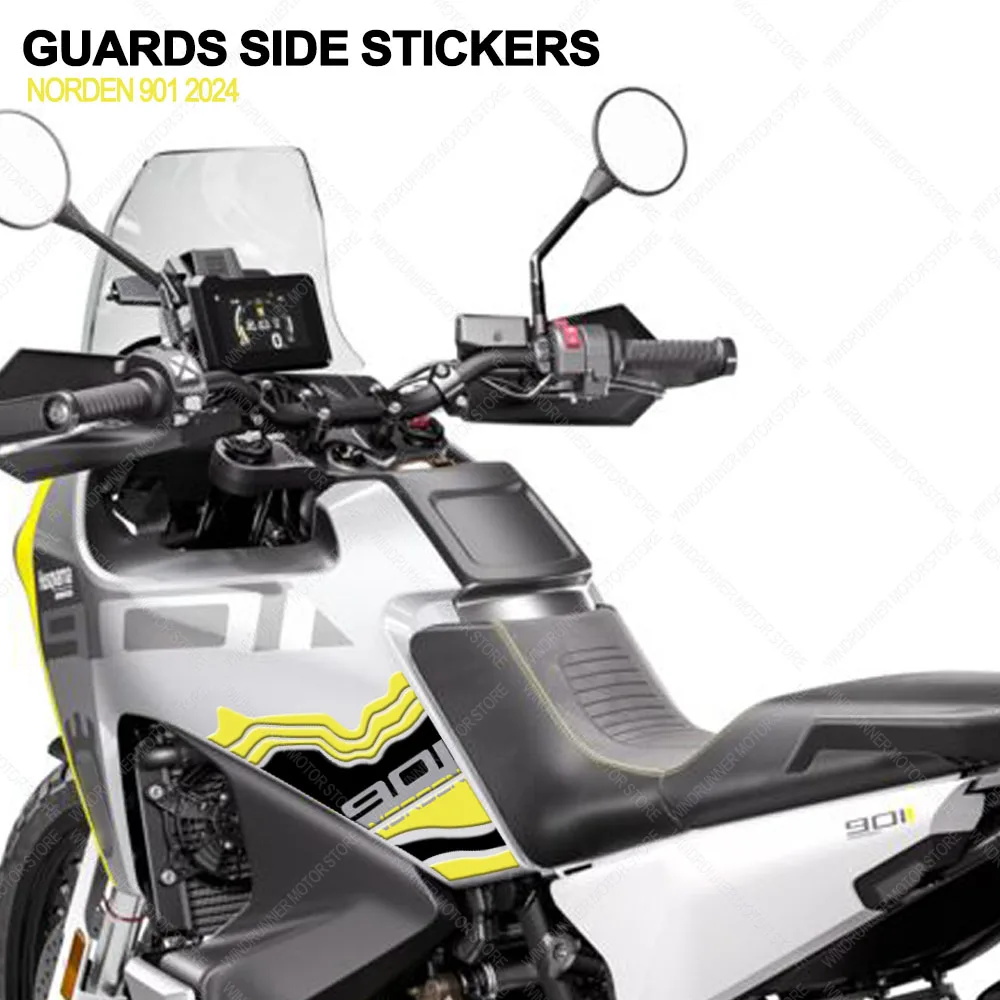 

Motorcycle Accessories Waterproof Sticker Side Tank Sticker 3D Resin Protective Sticker For Husqvarna Norden 901 2024