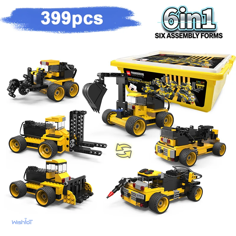 

6-in-1 Science Education Engineering Alliance Kit (APP Remote Control Version) Model Blocks Building Bausteine Kids Gift Toy